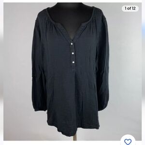 Old Navy Long Sleeve Textured Tunic, blue, size L